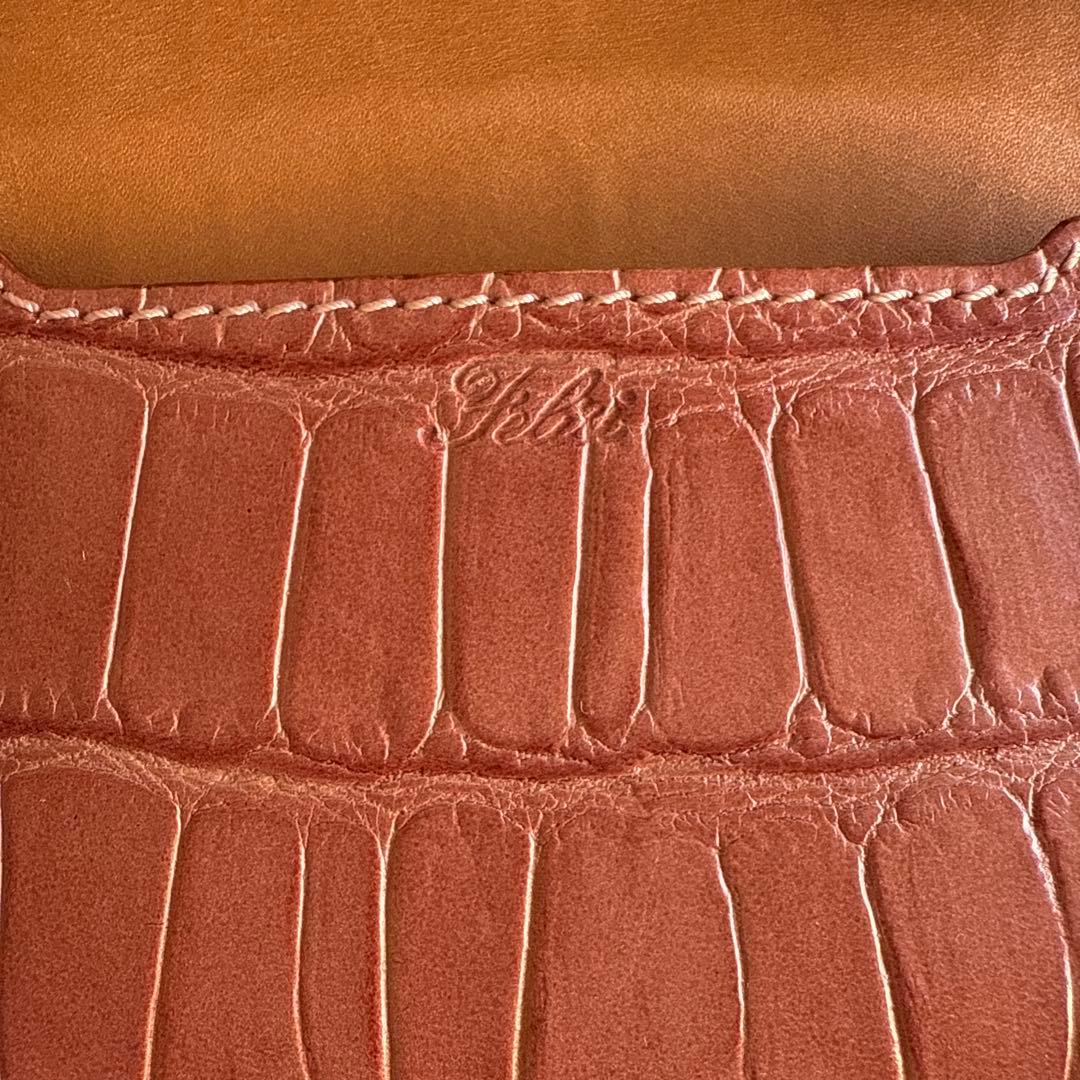 未使用✨Felisi フェリージ レザー名刺入れ クロコダイル型押し 型番909