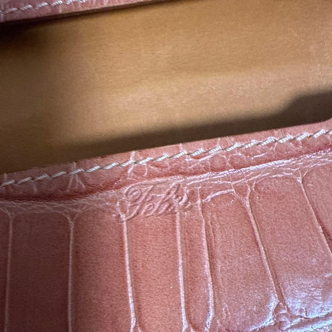 未使用✨Felisi フェリージ レザー名刺入れ クロコダイル型押し 型番909