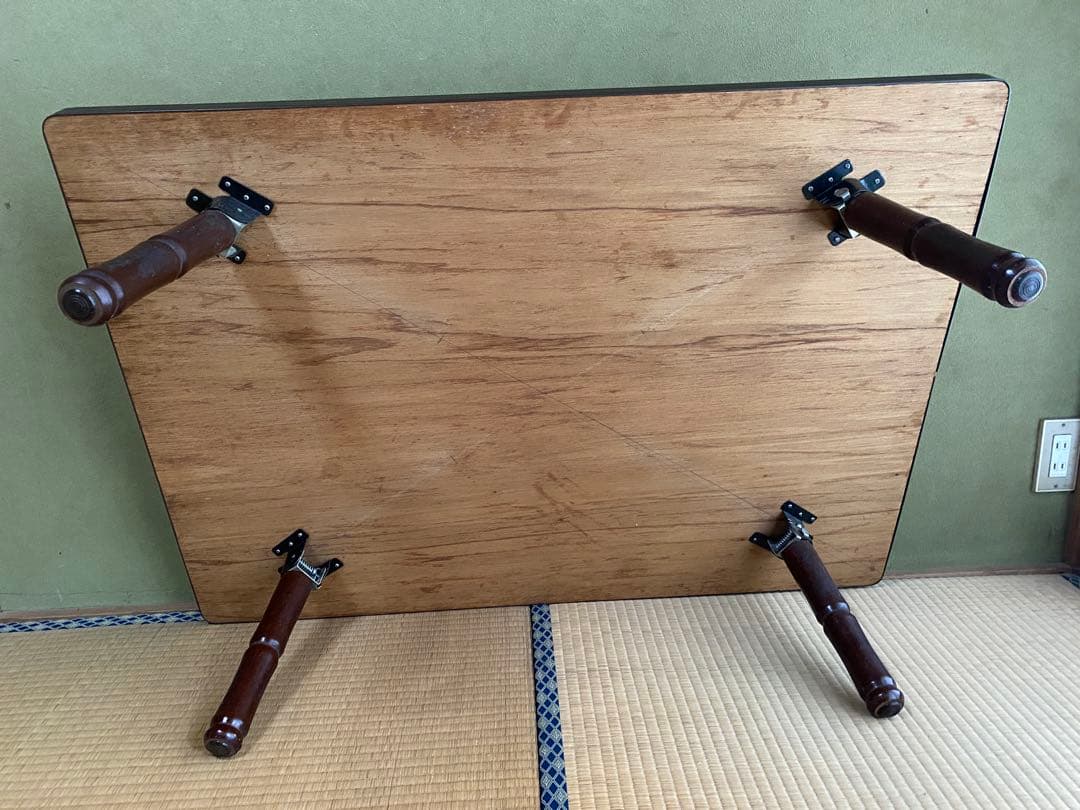 折りたたみ ちゃぶ台 長方形　座卓 昭和レトロ　古民家