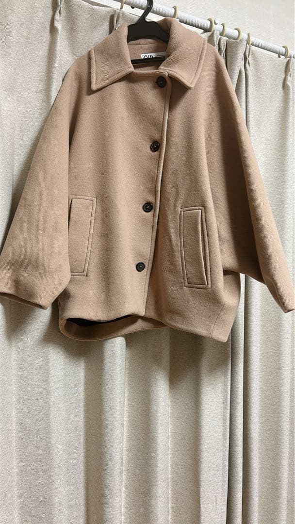 ZARA オーバーサイズ　ウールショートコート