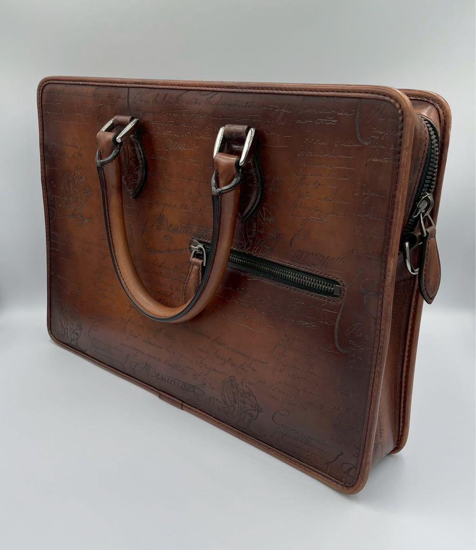 【ベルルッティ】 アンジュール カリグラフィ ブラウン★ビジネスバッグ