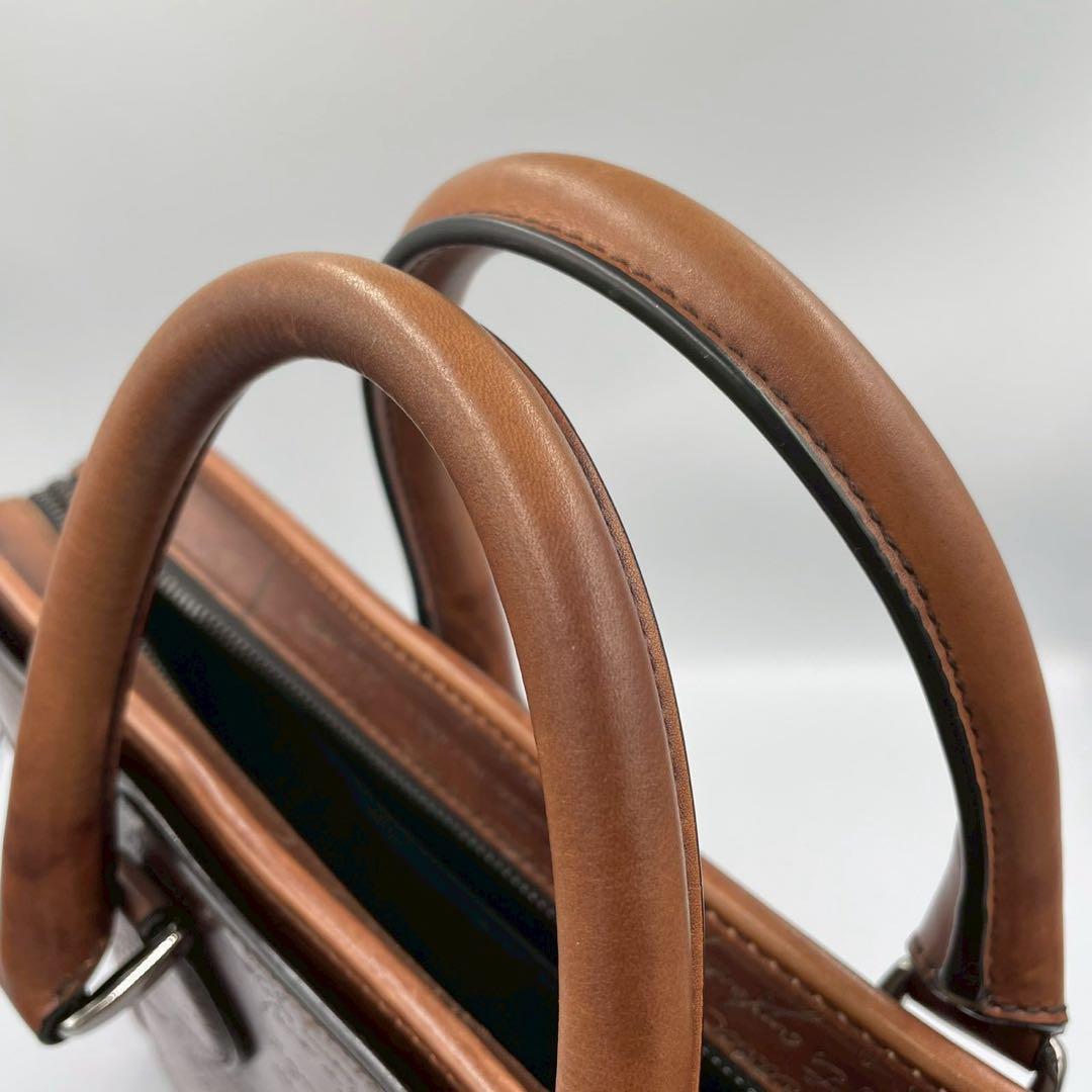 【ベルルッティ】 アンジュール カリグラフィ ブラウン★ビジネスバッグ