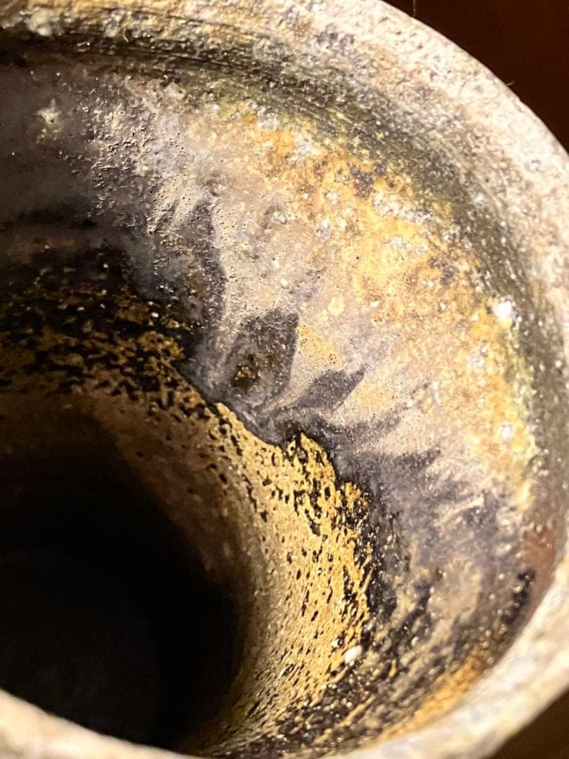 名品　越前　穴窯　焼き締めフリーカップ　マグカップ　コーヒー　ビアカップ、ワイン