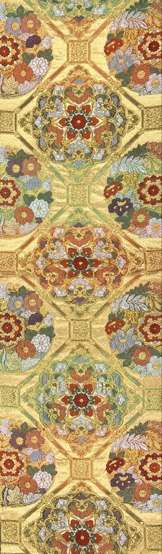 振り袖　フルセット　長襦袢付　金彩加工　振り柄有　成人式　美品　699