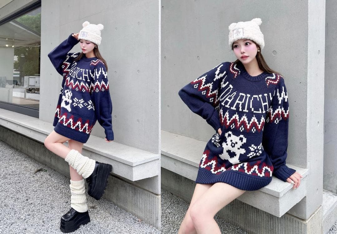 ダーリッチ darich ノルディックベアニットプルオーバー NVY ネイビー