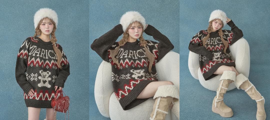 ダーリッチ darich ノルディックベアニットプルオーバー NVY ネイビー