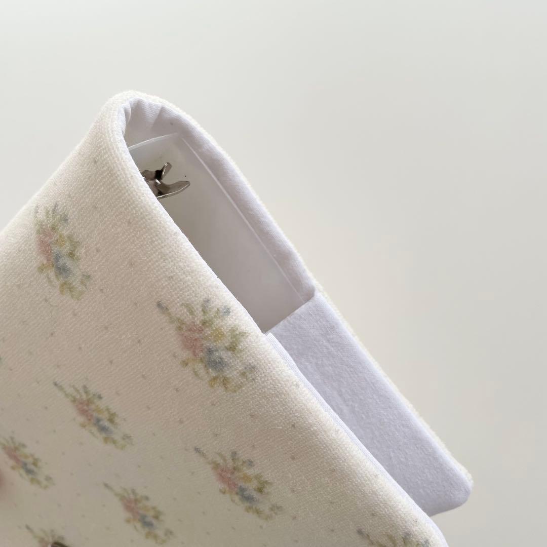 早い者勝ち　韓国　バインダー　カバー　貯金　リフィル　現金管理　お花　ガーゼ地