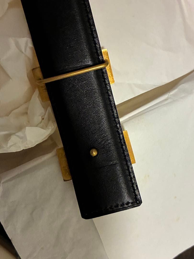 HERMES ブラウンレザーベルト 77cm