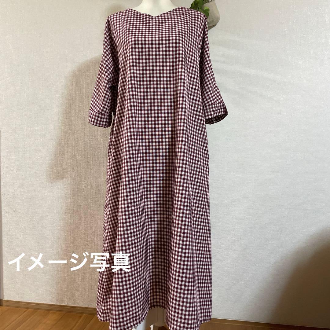 ＆LOVE様　ギンガムチェック　エプロン　ワンピース
