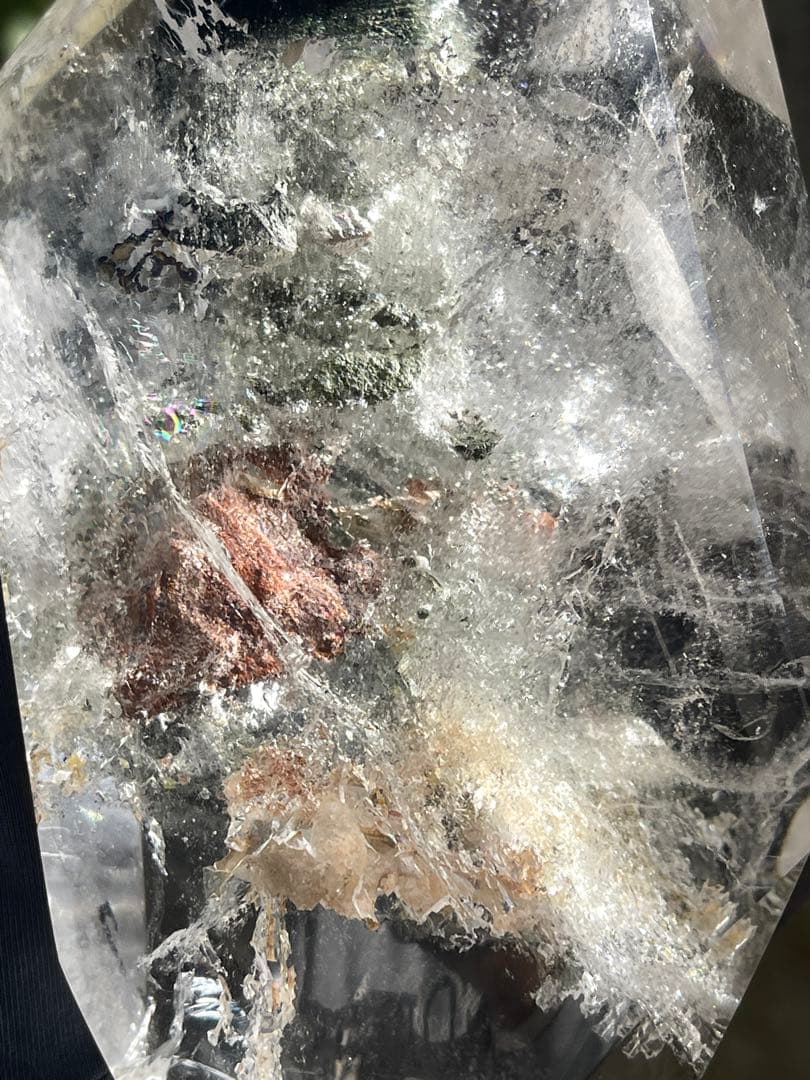 ブラジル産　ガーデンクォーツ　磨き石　四季幽霊水晶　万物新生