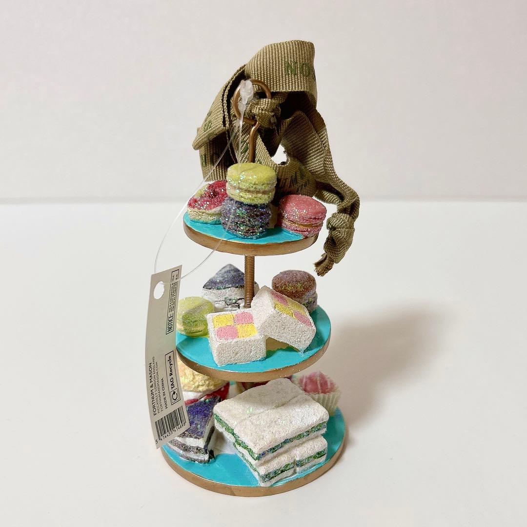 フォートナム・メイソン ティーポット＋ケーキスタンド　オーナメント2個セット