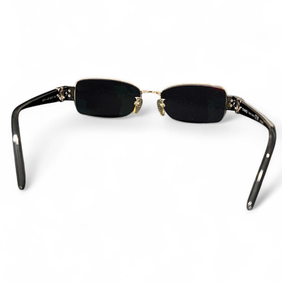 極美品✨シャネル 2101T サングラス ココマーク ハーフ リムレス ブラック