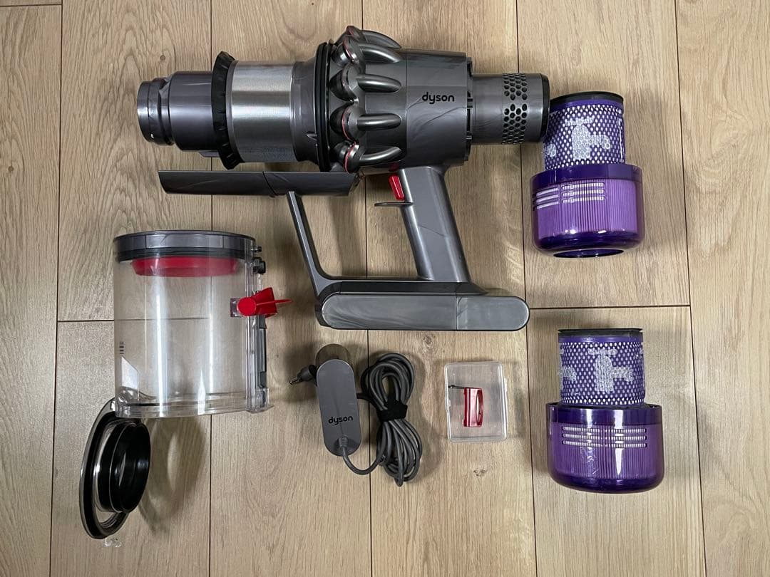 ダイソン ⑩ SV14 V11 純正スタンド　２ヘッド装備 美品レッドパイプ