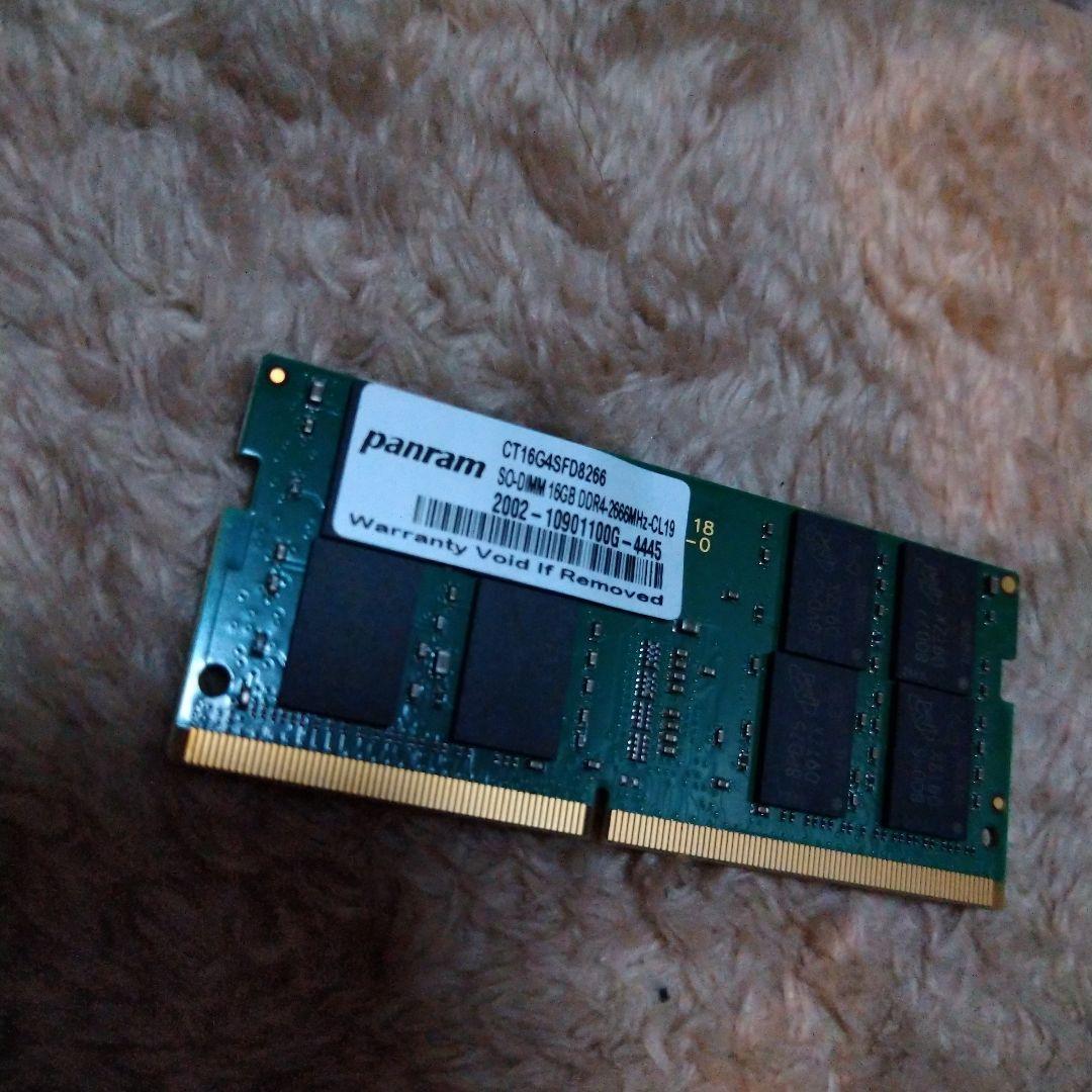 メモリー Crucial/Panram 16GB DDR4 2666 SO-DIMM