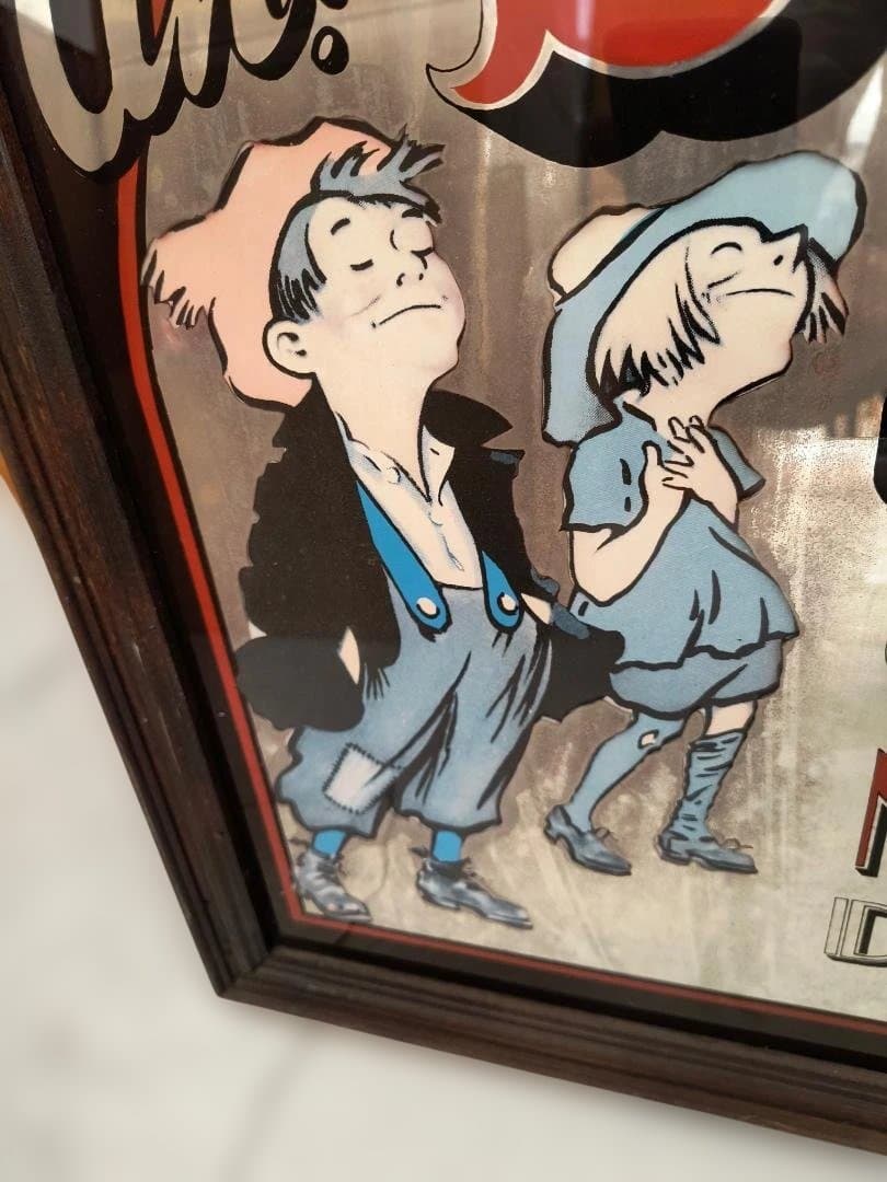 Ah! Bisto レトロ広告 フレーム付き鏡　アンティーク品