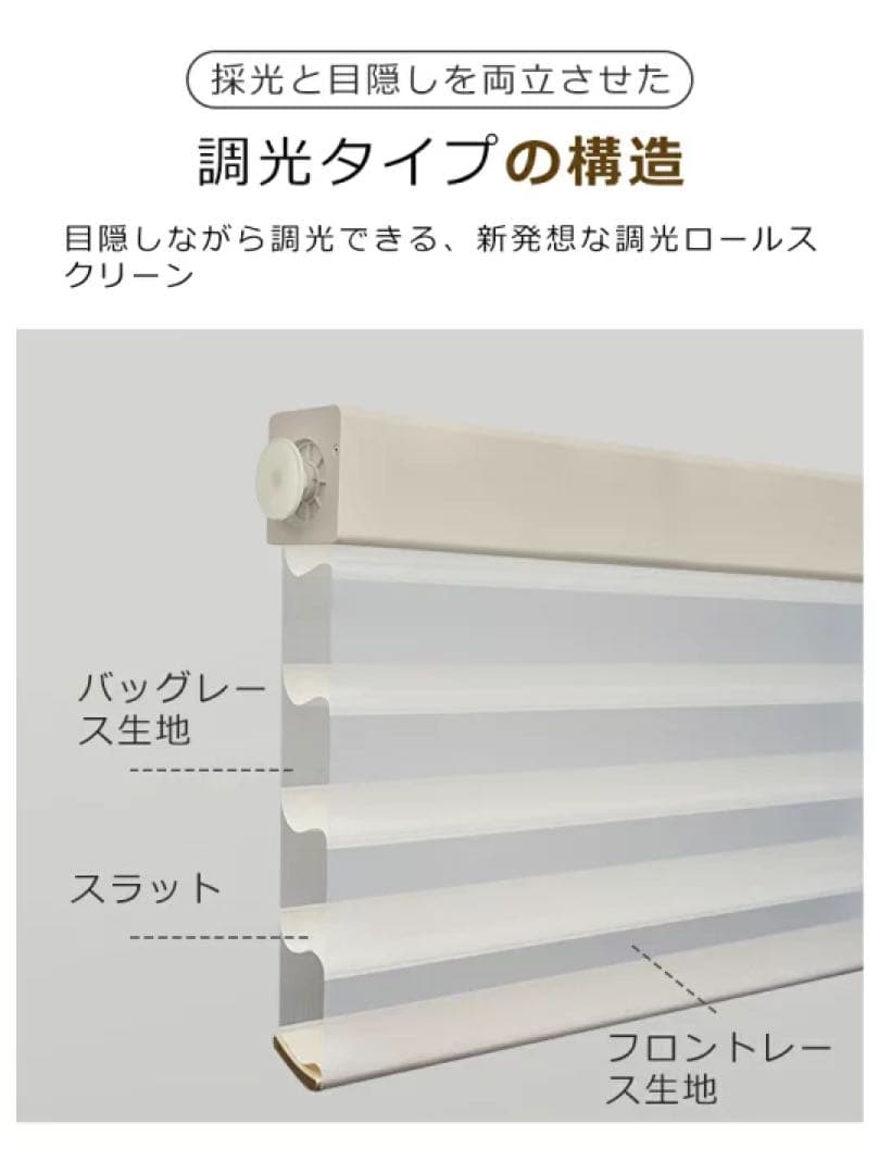 【新品】調光タイプ 立体ロールスクリーン 152cm