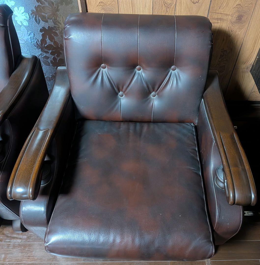 ダークブラウン 1人掛けソファ