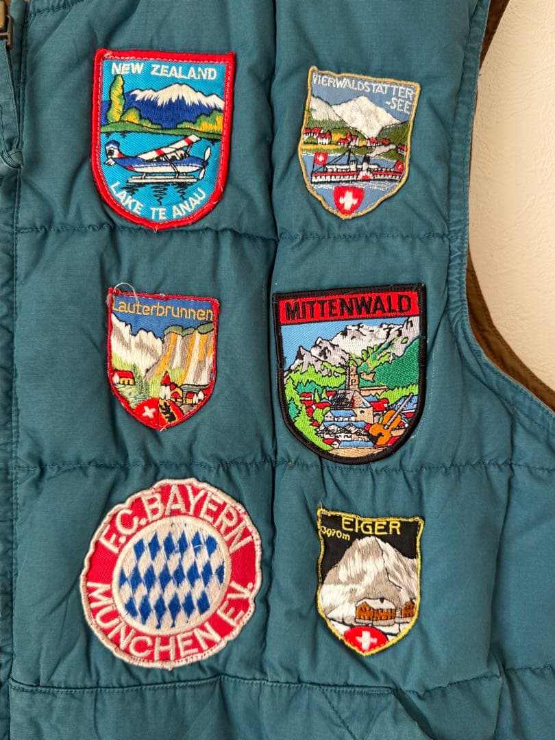 エディバウワー　80s ダウンベスト　ヴィンテージワッペン　サイズL