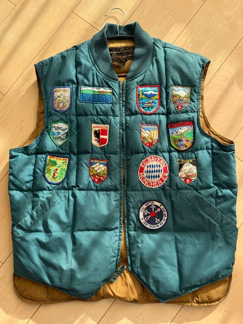 エディバウワー　80s ダウンベスト　ヴィンテージワッペン　サイズL
