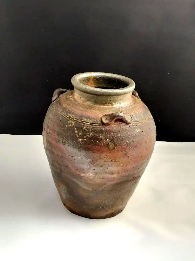 古備前波状紋3耳壷(桃山時代)