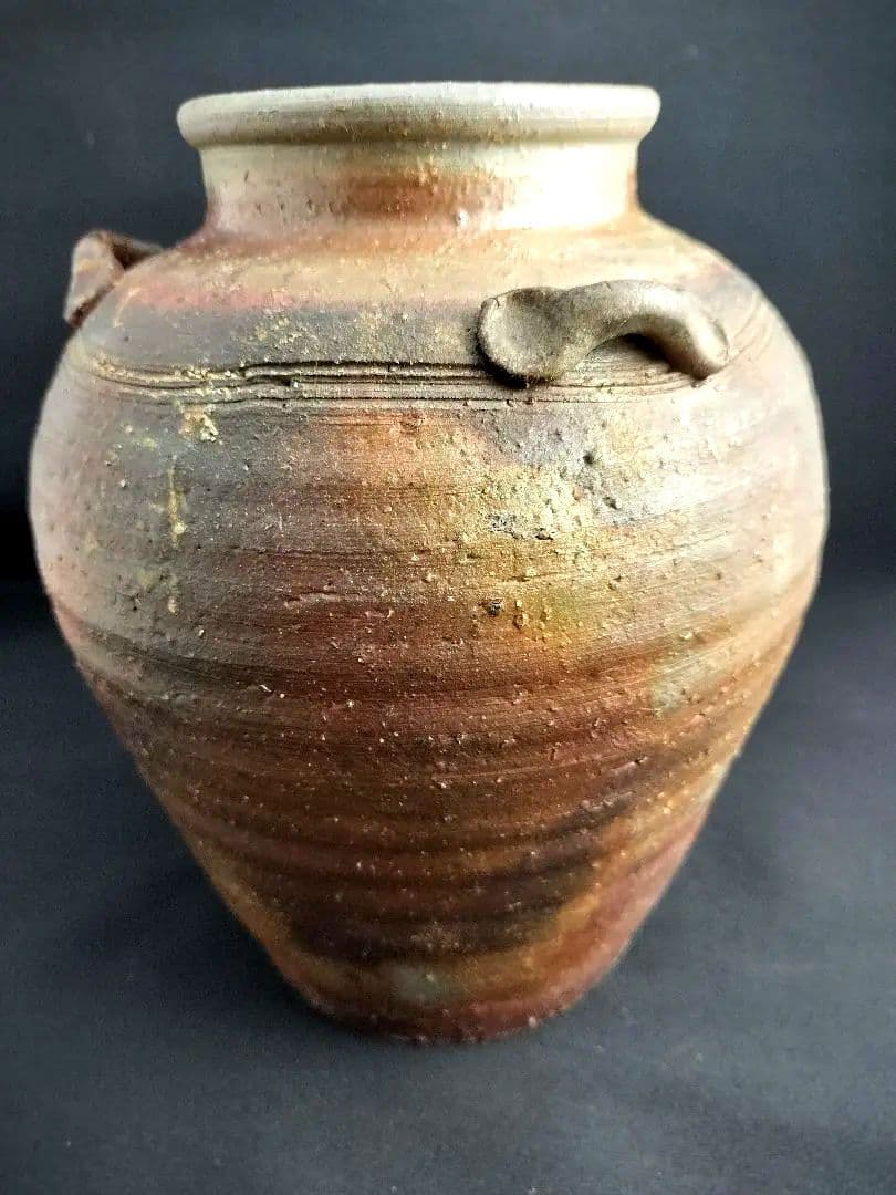 古備前波状紋3耳壷(桃山時代)