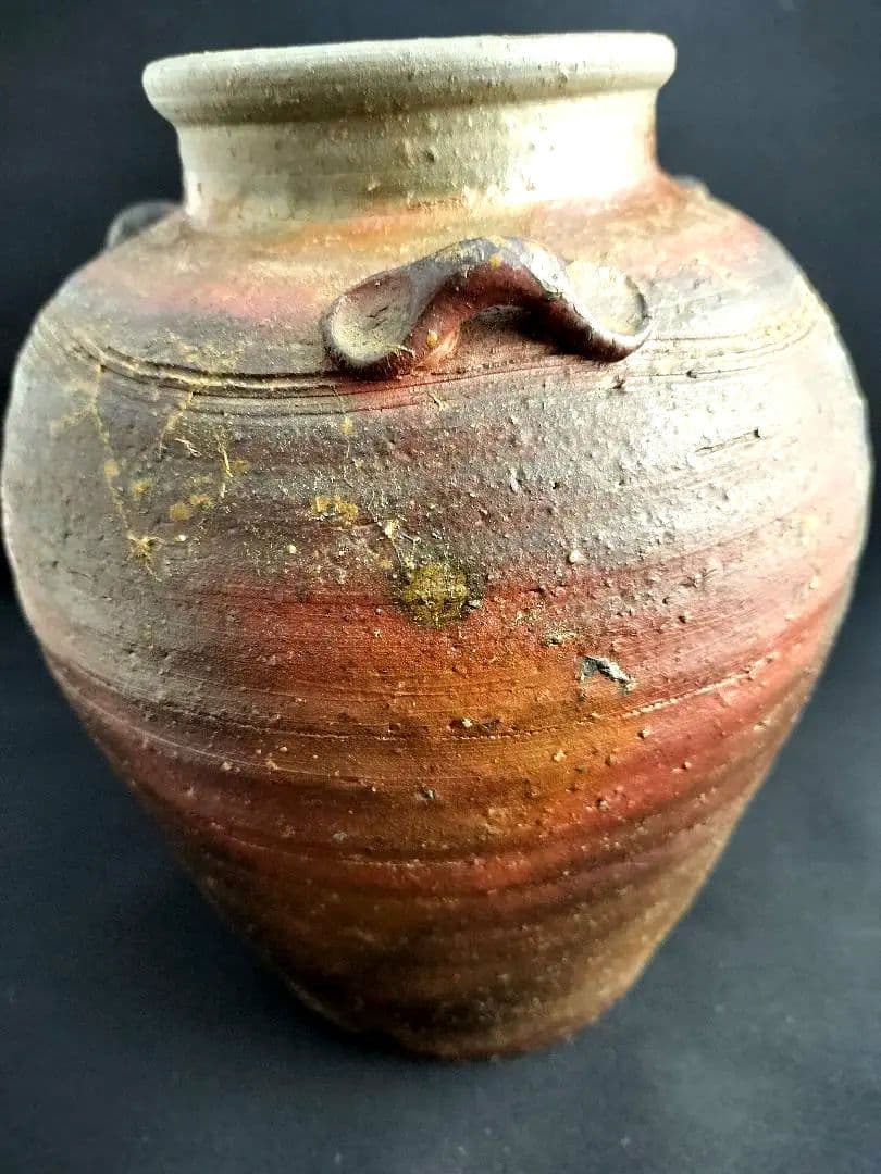 古備前波状紋3耳壷(桃山時代)