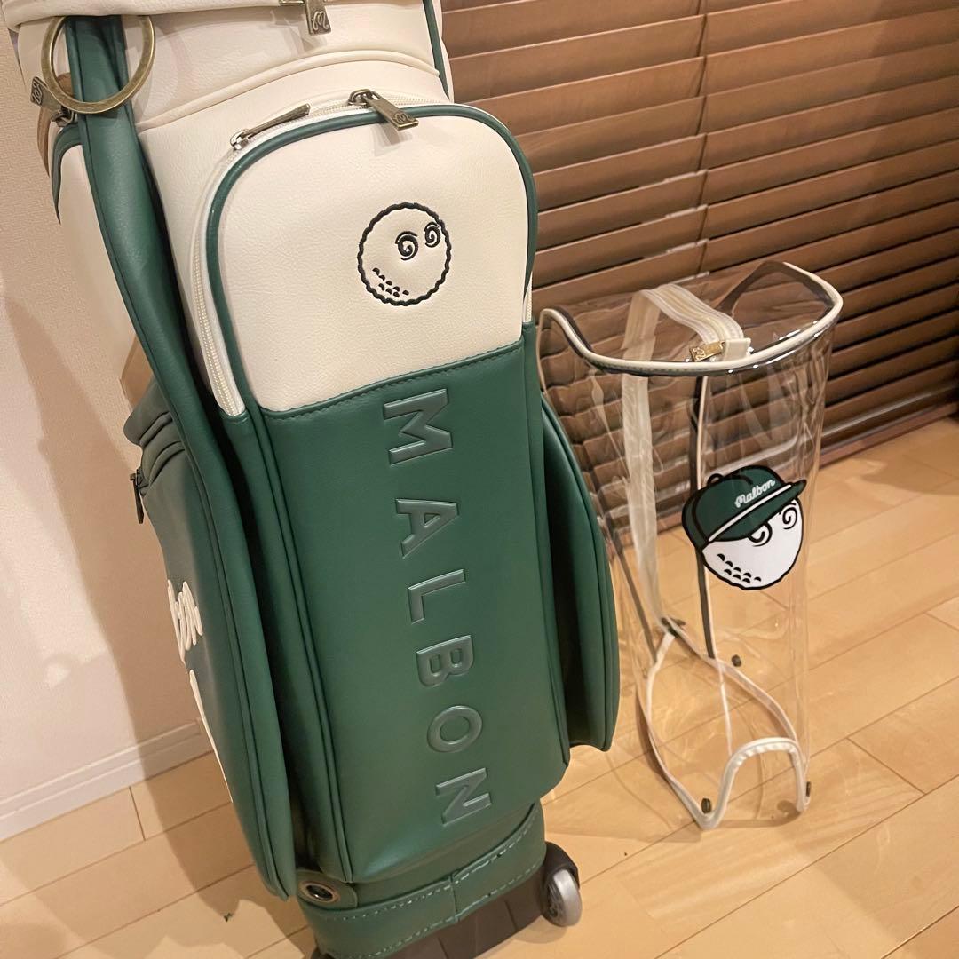 【即発送】MALBON マルボンゴルフ キャディバッグ ゴルフバッグ 緑白