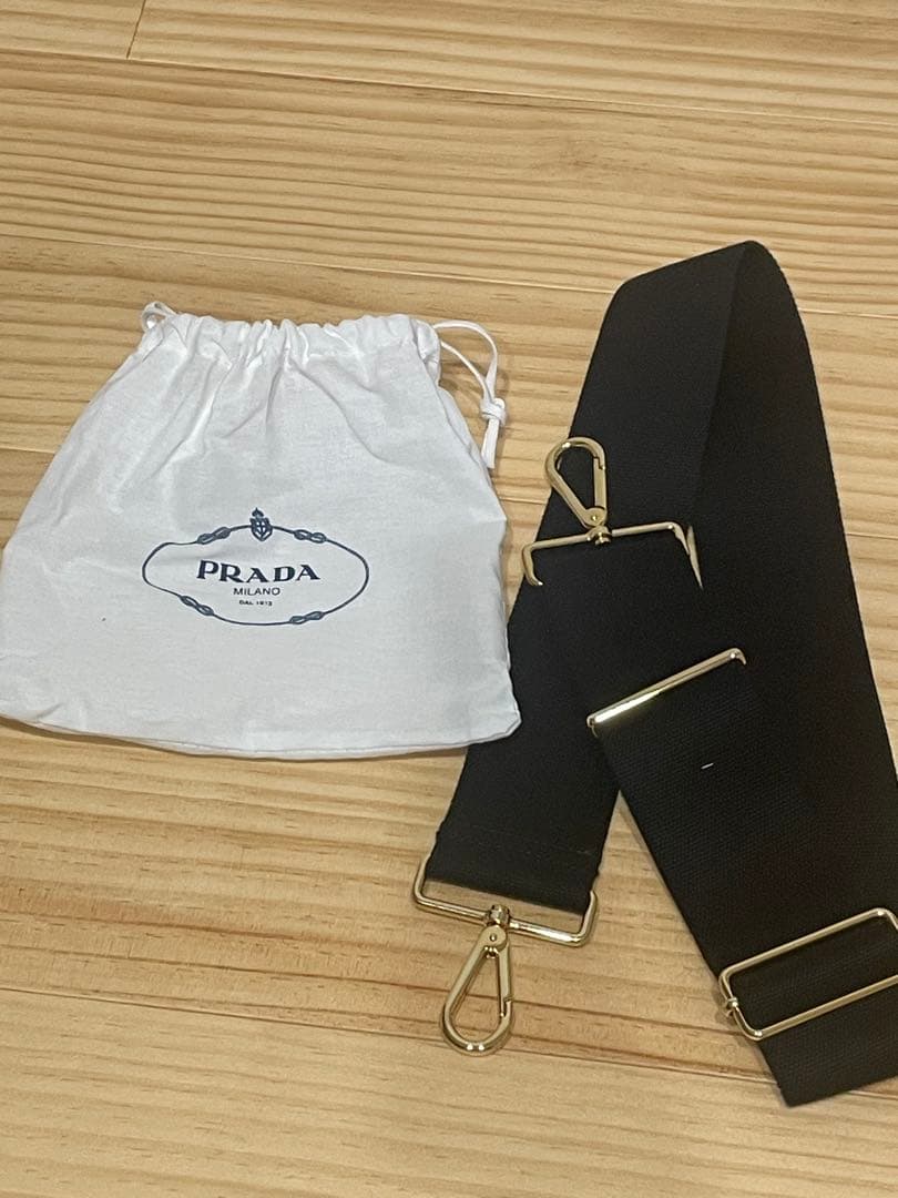 PRADA ラタン かごバッグ ベージュ/ブラック