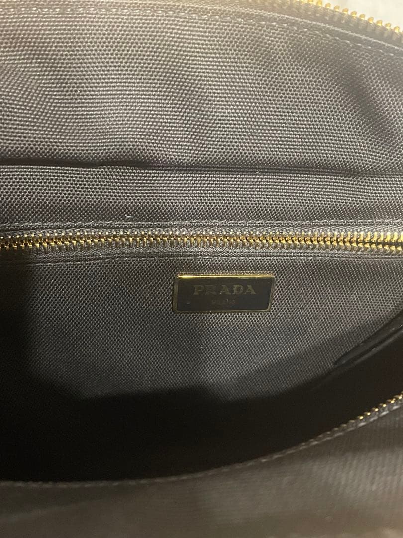 PRADA ラタン かごバッグ ベージュ/ブラック