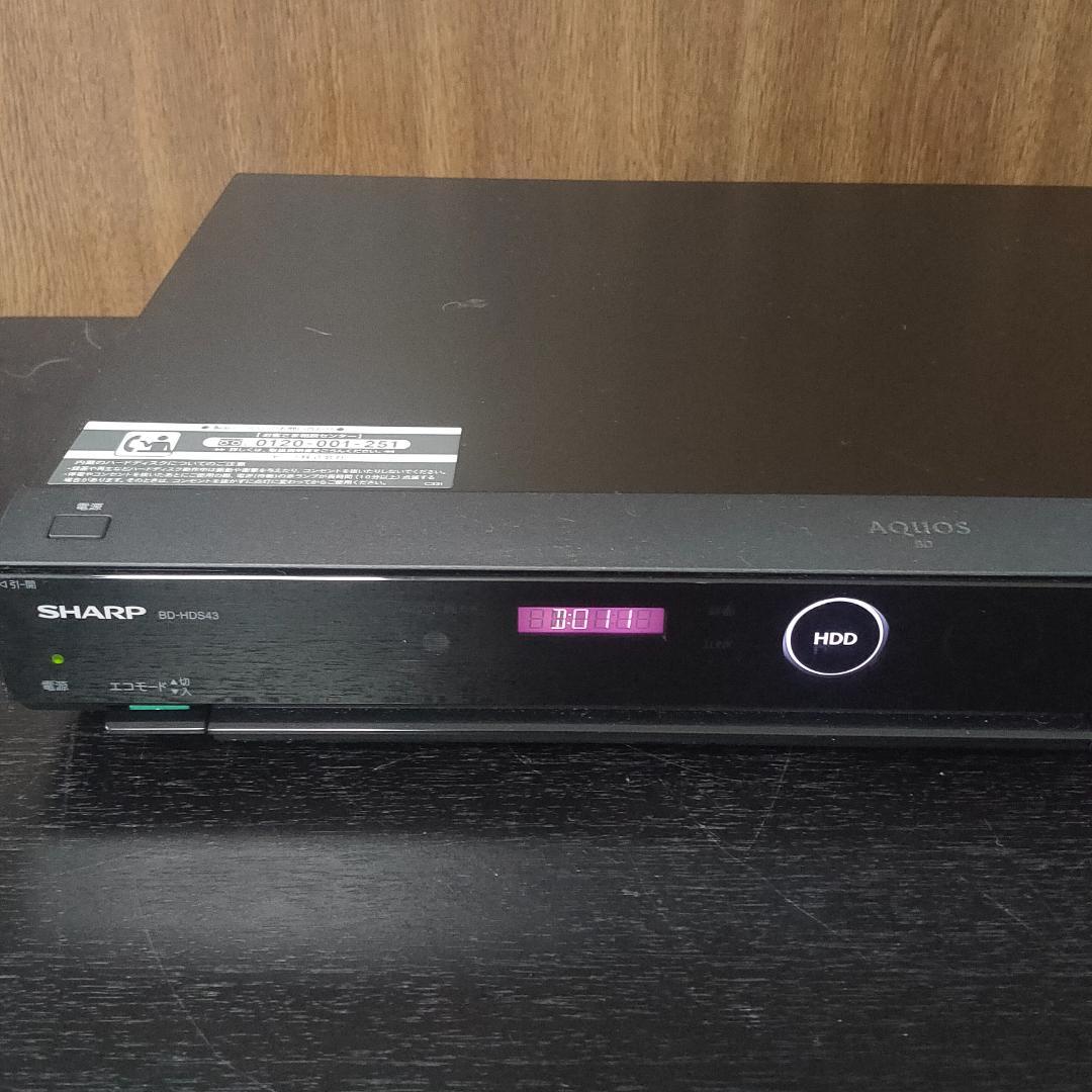 SHARP　BD-HDS43　シャープ　ブルーレイレコーダー　動作確認済み