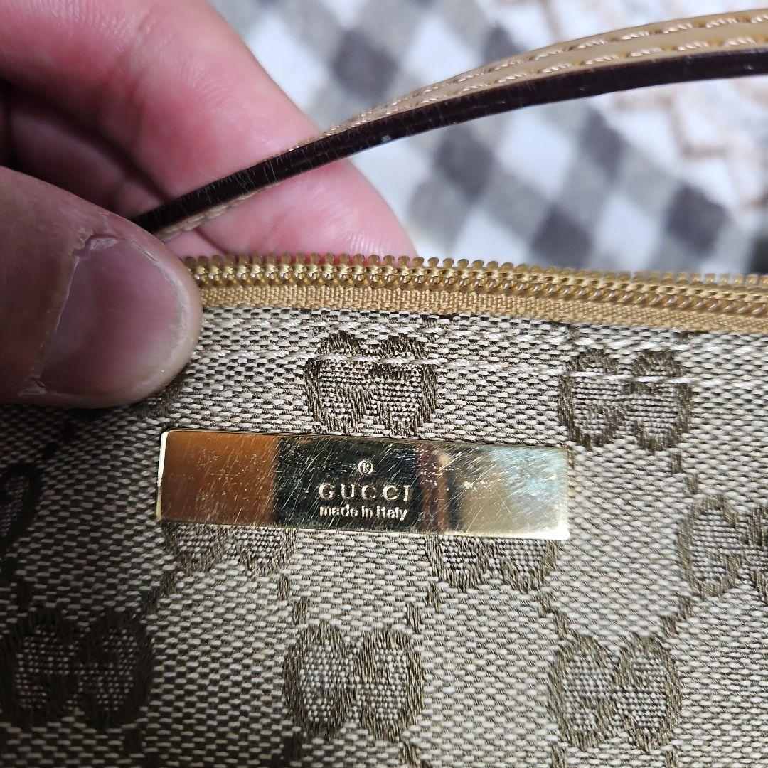 P*e様 GUCCI ベージュ GGパターン ハンドバッグ