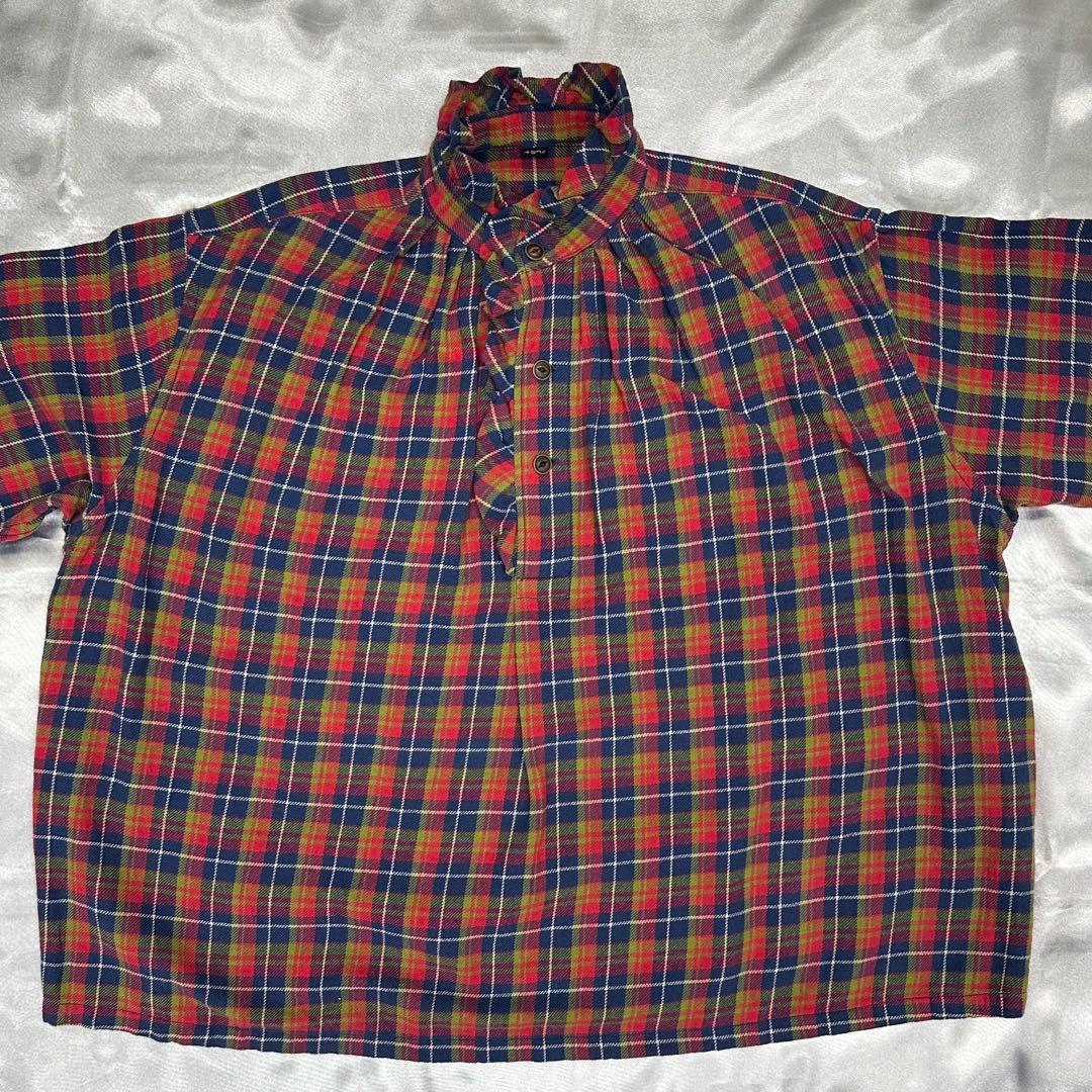 パ*ダ様 45R インドネルのタックフリルブラウス　サイズ3