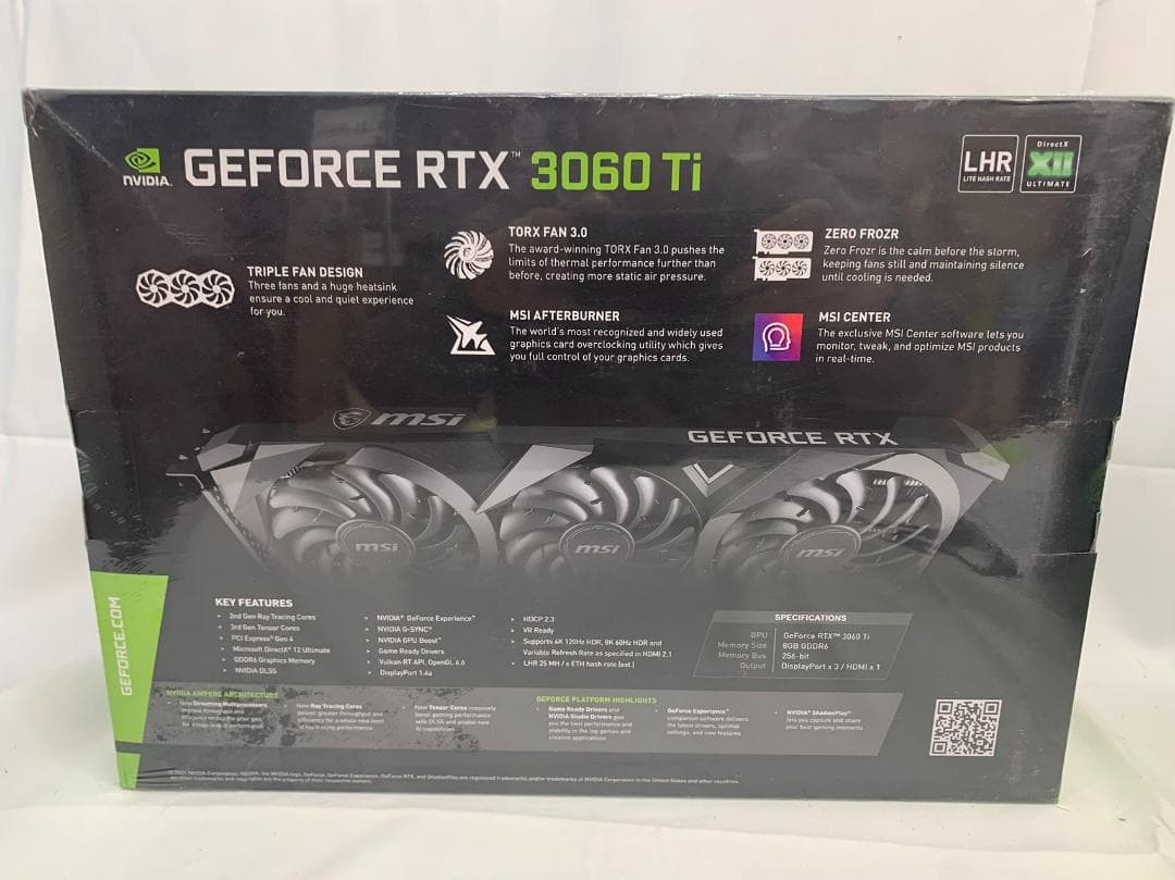 グラフィックボード・グラボ・ビデオカード MSI GeForce RTX 3060 Ti VENTUS 3X