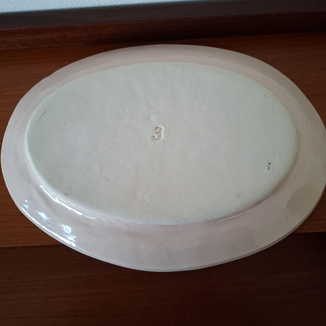 井山三希子 　オーバルプレート大　 ピンク