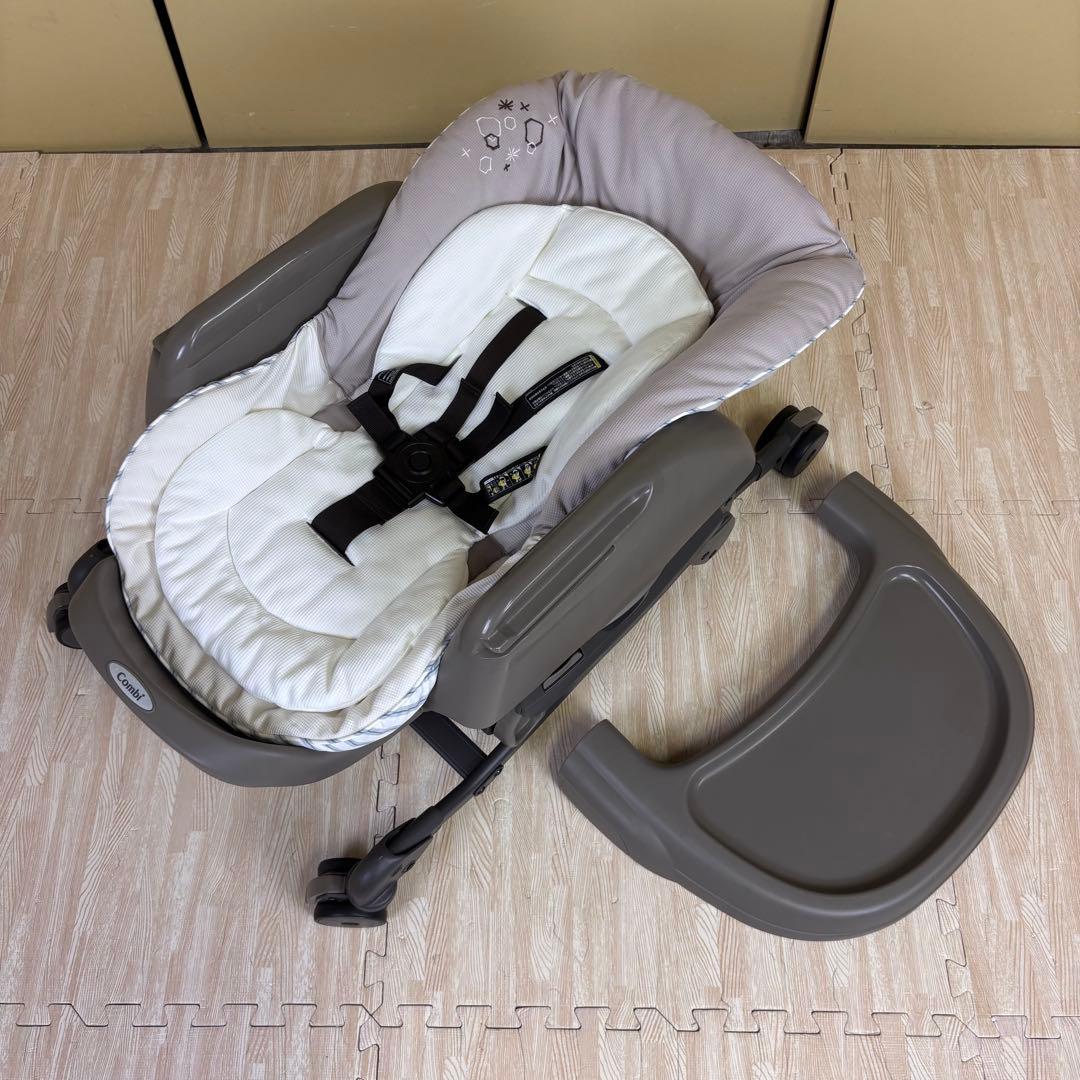 極上クリーニング済　☆綺麗☆　コンビ　ハイローベッド＆チェア　ネムリラ　グレー