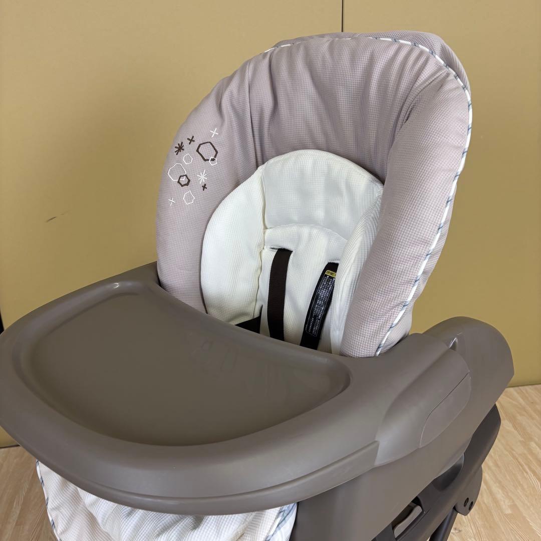 極上クリーニング済　☆綺麗☆　コンビ　ハイローベッド＆チェア　ネムリラ　グレー