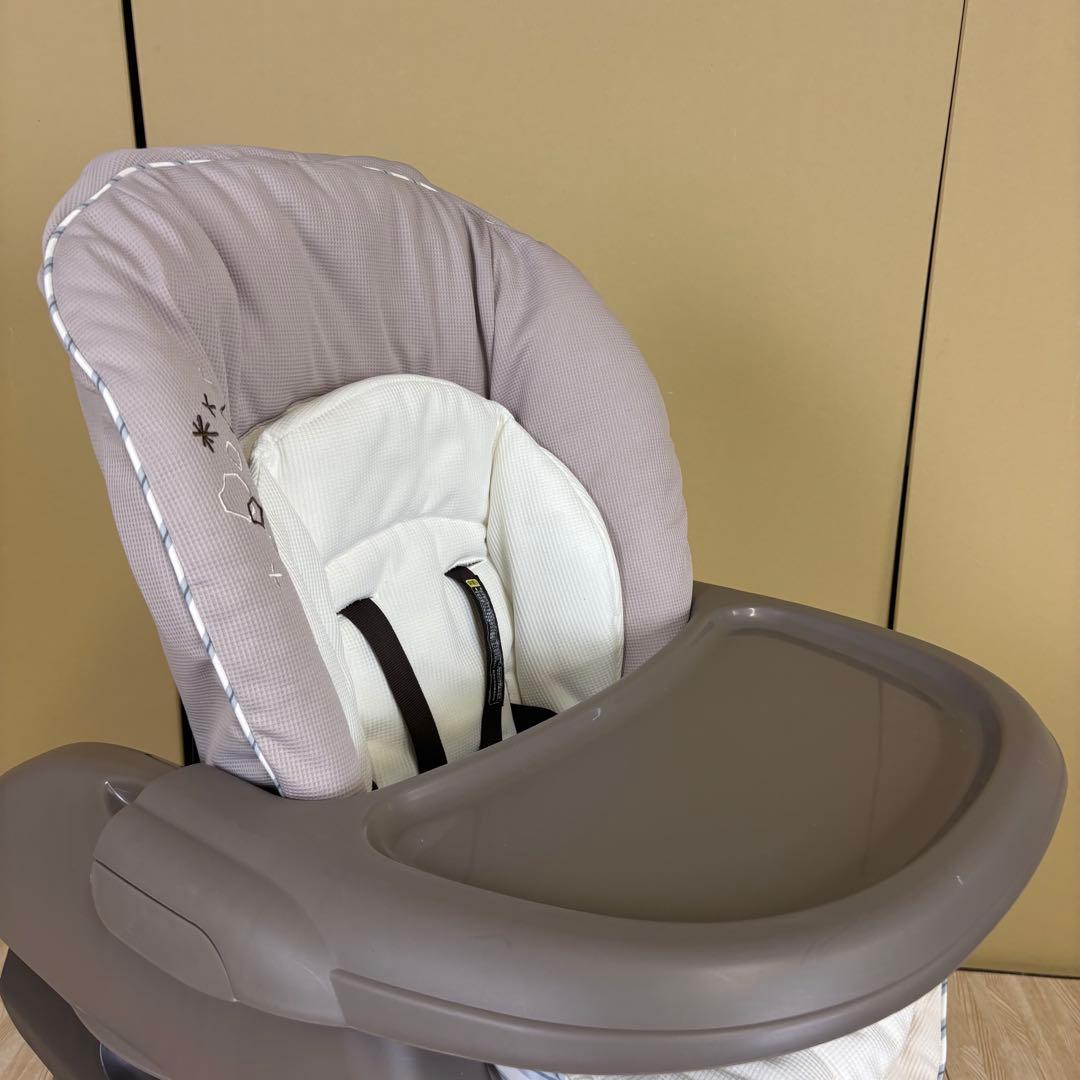 極上クリーニング済　☆綺麗☆　コンビ　ハイローベッド＆チェア　ネムリラ　グレー