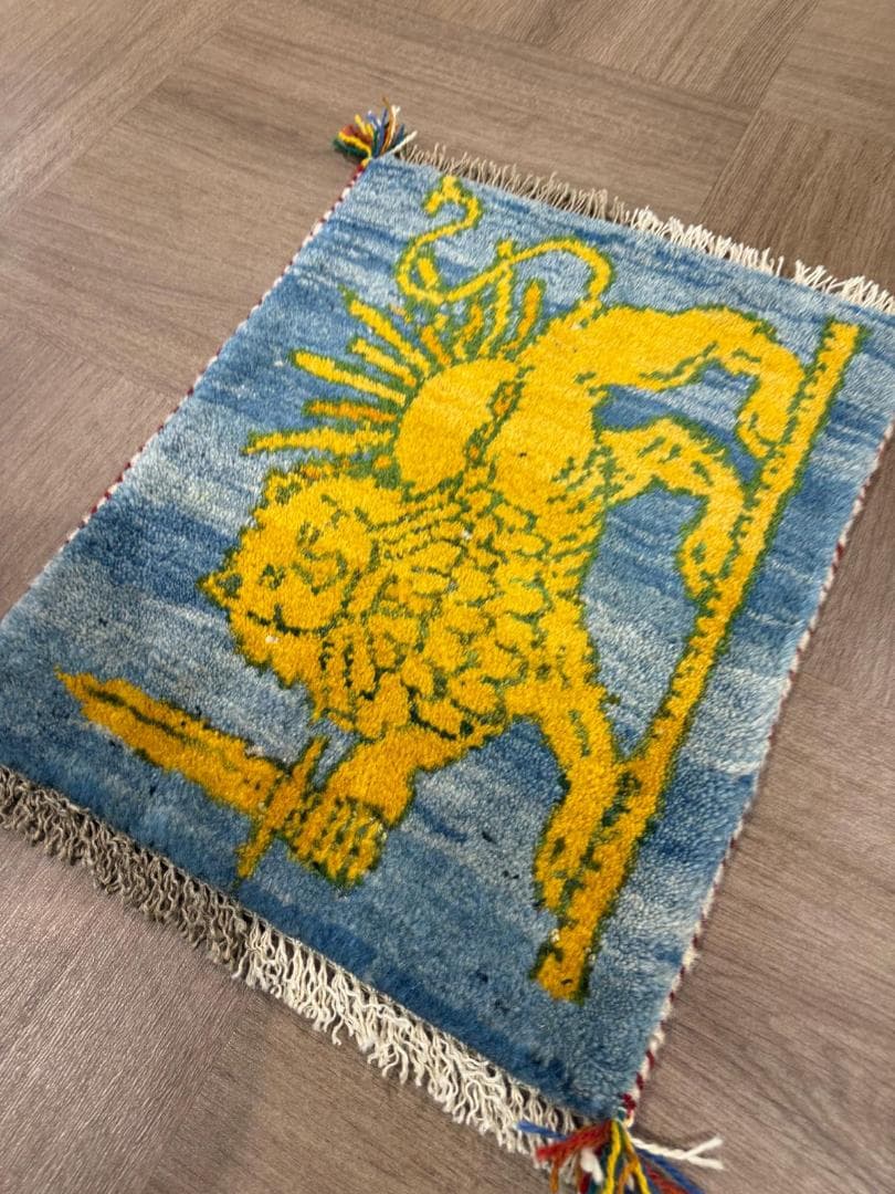 ギャッベ 44x56cm ペルシャ絨毯 手織り ギャベ 玄関マットラグ 絨毯