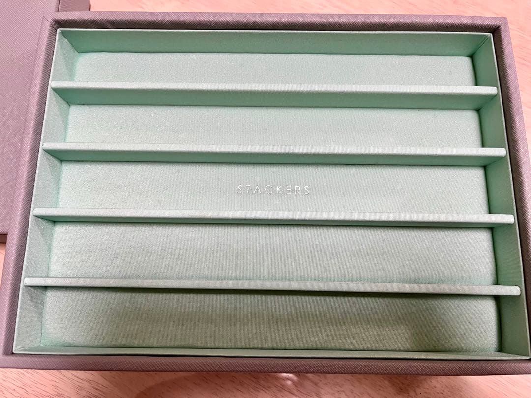 【値下げ】STACKERS アクセサリーケース グレー/ミント