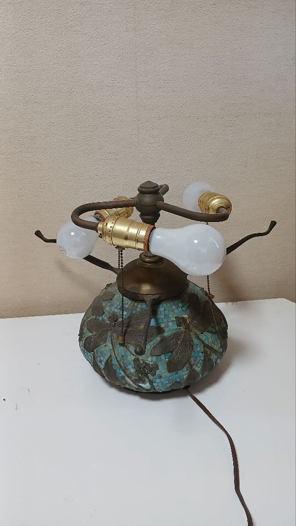 ティファニー　ドラゴンフライ　アンティーク品ステンドグラス　フロアスタンド