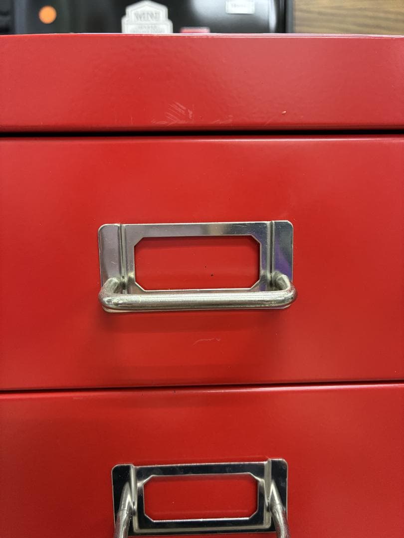 t*i様 BISLEY ビスレー A4 キャビネット 引き出し6段 赤 ペントレ