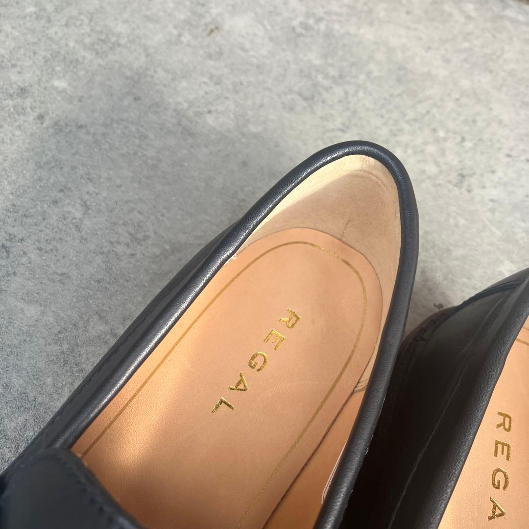 新品　未使用　REGAL ブラック ビットローファー 金具付き　24.5