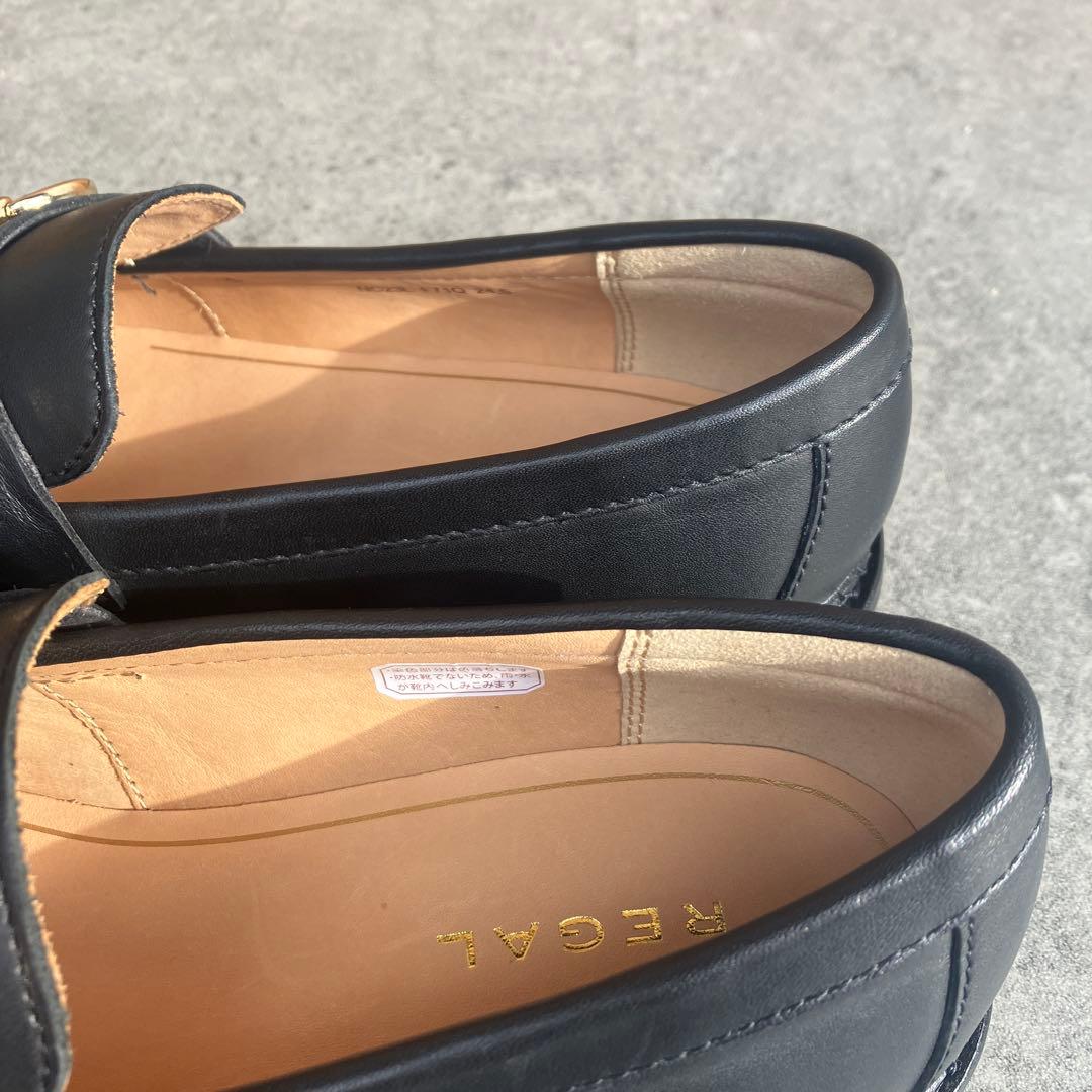 新品　未使用　REGAL ブラック ビットローファー 金具付き　24.5