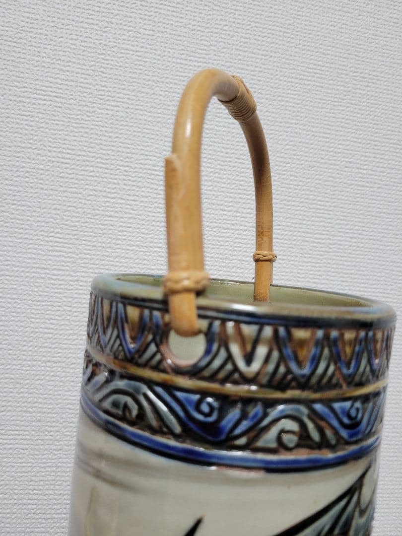 宮城須美子作 沖縄 やむちん　花器　花瓶　フラワーベース　置物　インテリア