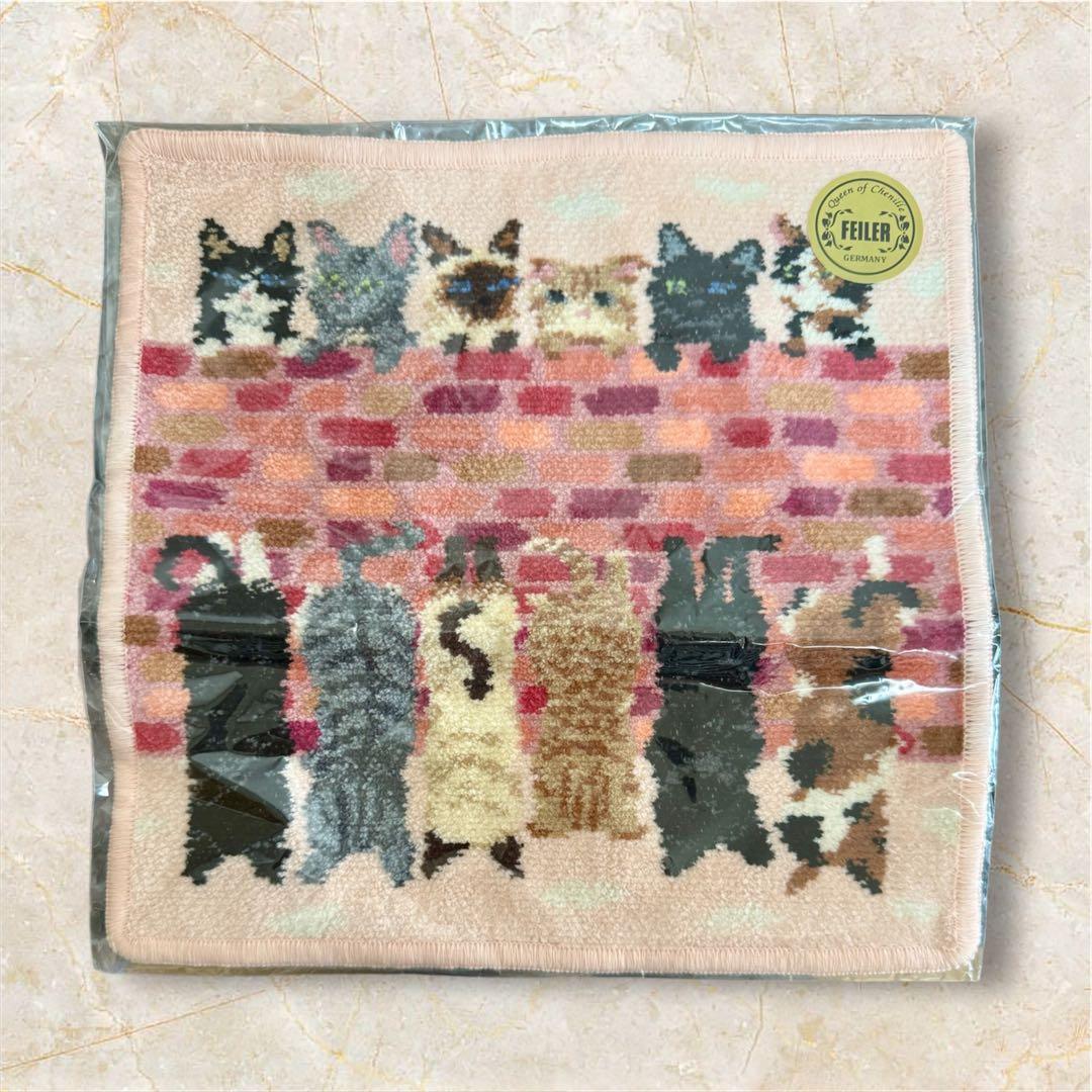 FEILER 猫デザイン ハンカチ 5枚セット