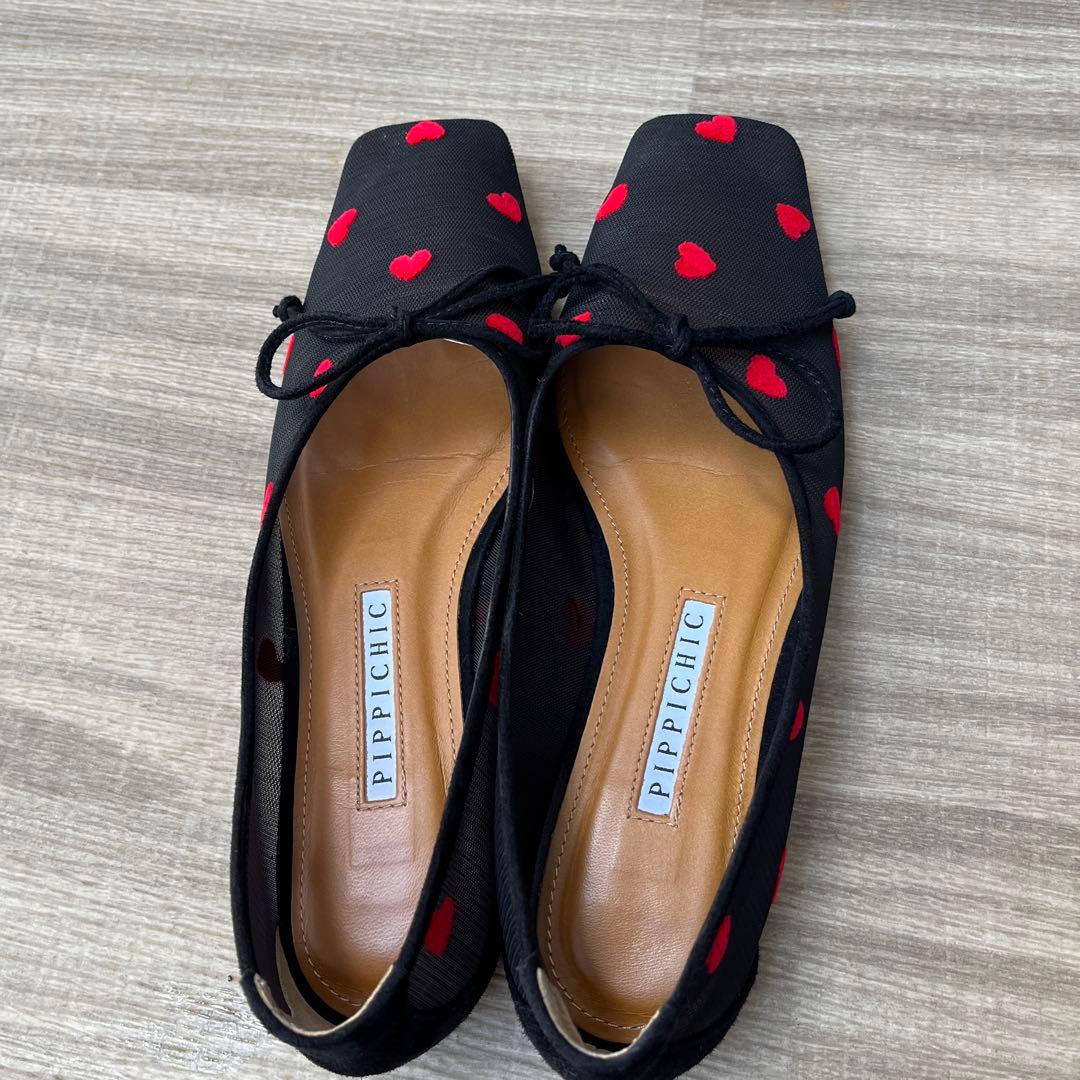 ピッピシック¨̮⃝ ハート柄バレエシューズ¨̮⃝