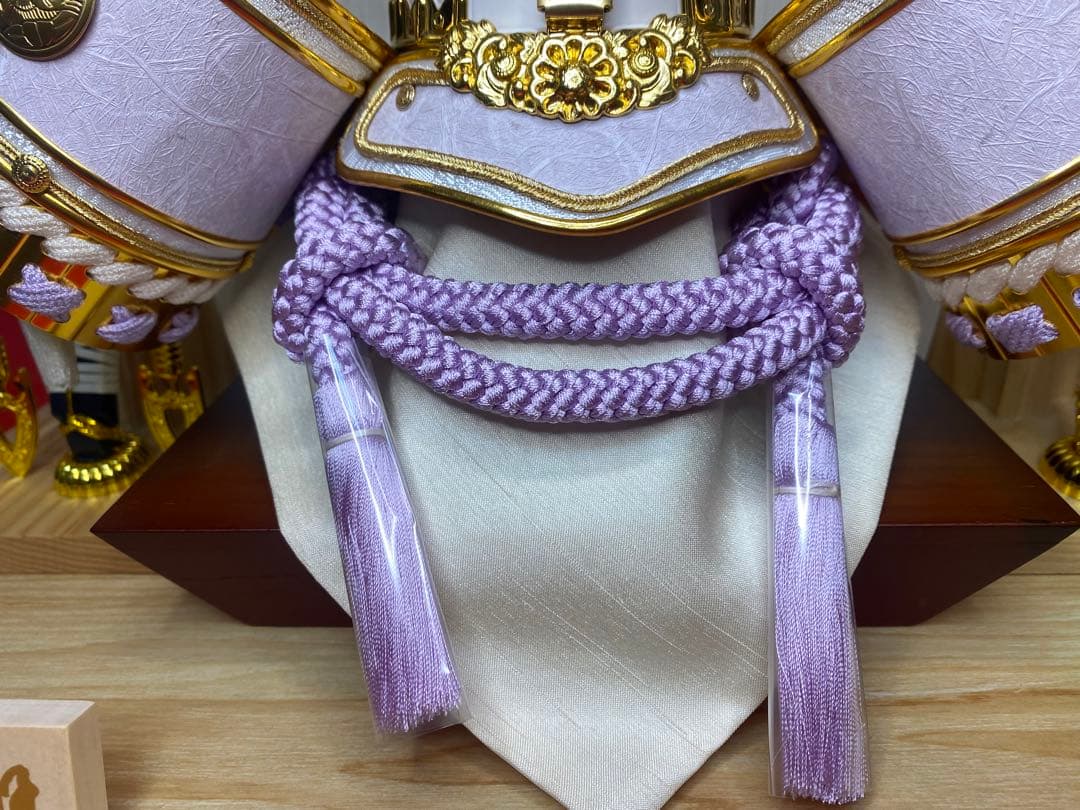 上杉謙信　東京久月　五月人形　兜飾り木目六角パノラマクリルケース入