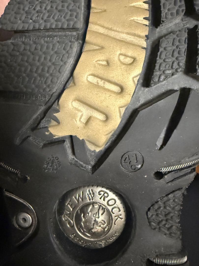 激レア廃盤　00s newrock ブラックブーツ　厚底　archive