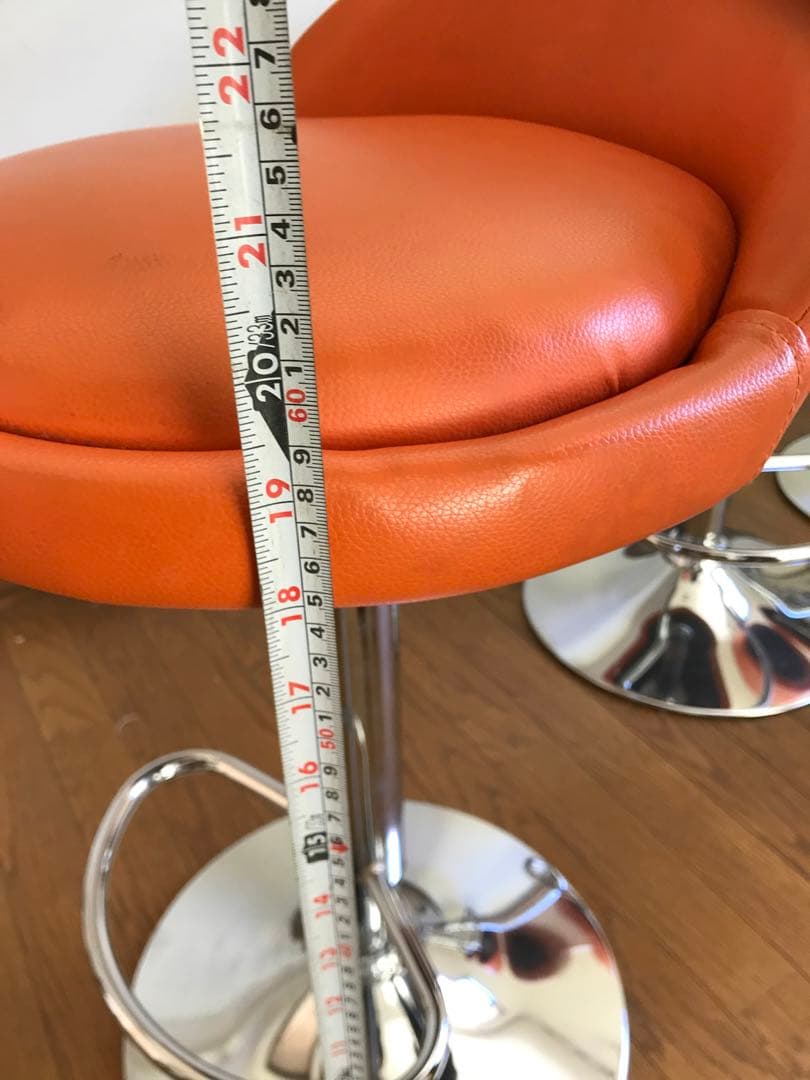 ホワイトカウンターテーブル、イス4脚セット 約2535mm