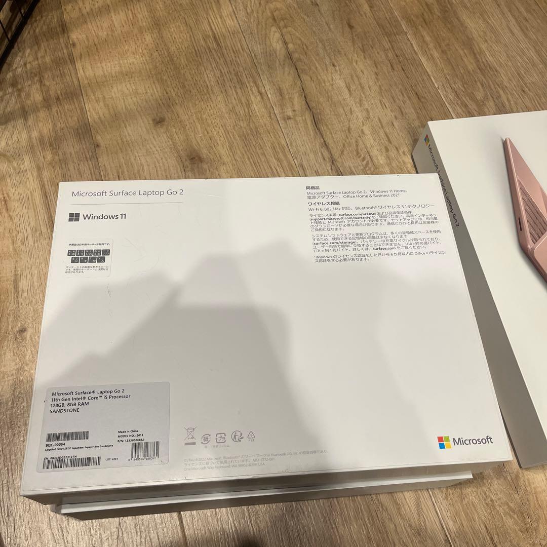 【美品】Microsoft Surface Laptop Go2 サンドストーン